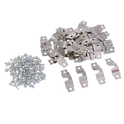 50pcs mur photo cadre photo cintres avec des clous pour bricolage décor artisanat argent pas cher