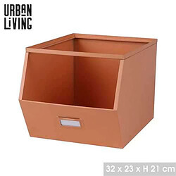 Urban Living Casier de rangement en métal avec étiquette - Orange