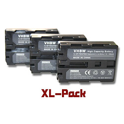 vhbw 3x Li-Ion batteries Set 1200mAh (7.2V)pour appareil photo Sony Video Walkman DCR-TRV250,DCR-TRV27,DCR-TRV270,DCR-TRV30 et NP-FM30,NP-FM50,NP-FM70