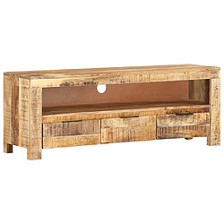 vidaXL Meuble TV 110x30x40 cm Bois de manguier brut