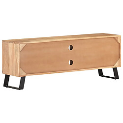 Avis vidaXL Meuble TV 120x30x42 cm Bois massif d'acacia avec bord naturel