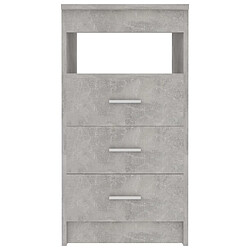 Avis vidaXL Armoire à tiroirs Gris béton 40x50x76 cm Bois d'ingénierie