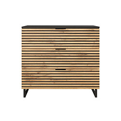 Acheter Bestmobilier Olympie - commode - bois et noir - 80 cm