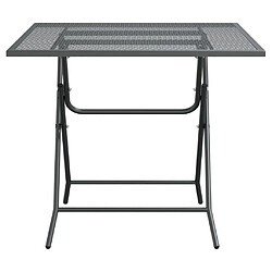 Avis Maison Chic Table de jardin | Table d'extérieur 80x80x72 cm Maille métallique Anthracite -GKD60190