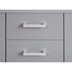 Avis Pegane Buffet 2 portes + 4 tiroirs coloris gris graphite - Longueur 119,2 x hauteur 91,5 x profondeur 40 cm