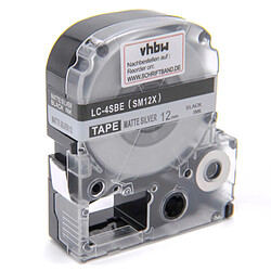 vhbw Cartouche cassette à ruban 12mm pour KingJim SR-PBW1, SR-RK1, SR150, SR180, SR230C, SR300TF, SR330, SR3700P, SR3900C comme LC-4SBE, SM12X.