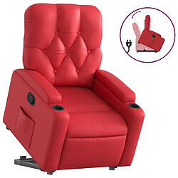 vidaXL Fauteuil inclinable Rouge Similicuir