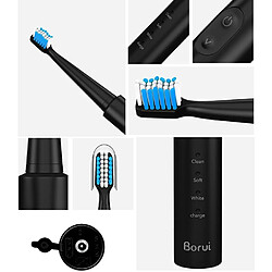 Avis Wewoo Brosse à dents électrique Sonic de charge USB sans fil à ultrasonique rechargeable d'hygiène buccale pour adultes avec 4 têtes (rose)