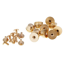 10pcs rivets en laiton vis clou pour accessoire de cuir 13 x 9mm style 6