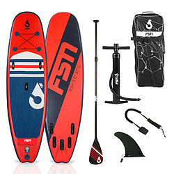 Jt2D Paddle Gonflable VULK 9'8 - 299 x 81 x 13 cm - Stand Up Paddle avec pagaie, leash, pompe et sac de transport