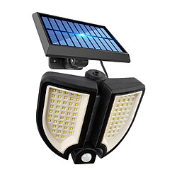 90 LED Lampes Solaires En Plein Air Lumineux Solaire Alimenté Porche Lumières avec 2400mAh Batterie, support mural 3 Modes D'éclairage Éclairage de