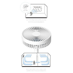 Acheter Universal 202 Ventilateur silencieux de bureau Charge USB Mini Ventilateur portable à main Capacité de batterie 2000mAh Faible bruit Vent fort |