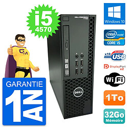 PC Dell Precision T1700 SFF Intel i5-4570 RAM 32Go Disque 1To Windows 10 Wifi - Occasion