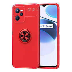 Coque en TPU antichoc, avec béquille en anneau slim avec béquille, rouge pour votre Realme C35