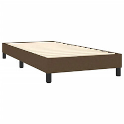 Avis vidaXL Cadre de lit sans matelas marron foncé 90x200 cm tissu