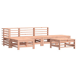 vidaXL Salon de jardin 6 pcs bois massif douglas