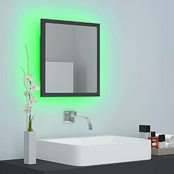 Acheter Maison Chic Miroir à LED,Miroir Lumineux LED de salle de bain Gris 40x8,5x37 cm Acrylique -MN87293