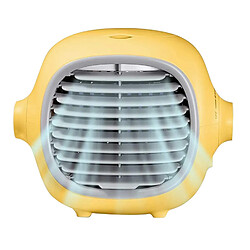 Avis JJBRDZ - Ventilateur de Climatiseur Portable Ventilateur de Refroidissement Portable Ventilateur de Bureau Silencieux avec Chargement USB (Jaune)