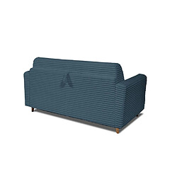 Avis Inside 75 Canapé VIRGOLA convertible express matelas 16 cm sommier métal 120 cm velours ambience bleu pastel