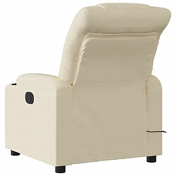 Acheter vidaXL Fauteuil inclinable de massage électrique crème tissu