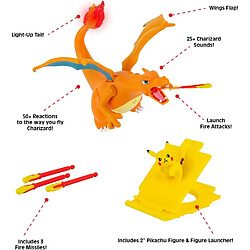 Jazwares Pokémon - Figurine interactive Deluxe Dracaufeu 15 cm