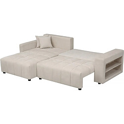 Avis Palozi Sofa Canapé d'angle convertible tissu chenille 3 places - Trocadero - Crème