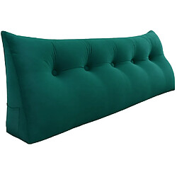 VerCart Coussin de Lecture Compensé, Coussin à Coins, Velours Turquoise 160cm