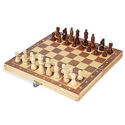 Universal Le jeu d'échecs en bois avec 34 pièces est réglé avec une grande planche magnétique pliée avec 34 pièces stockées à l'intérieur. Le jeu d'échecs de voyage portable est réglé pour les enfants.