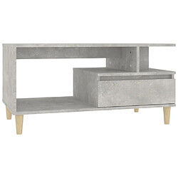 Maison Chic Table basse,Table Console Table d'appoint, Table pour salon Gris béton 90x49x45 cm Bois d'ingénierie -MN79745