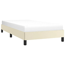 Avis Maison Chic Lit adulte - Lit simple Cadre de lit,Structure du lit Contemporain Crème 80x200 cm Similicuir -MN54851