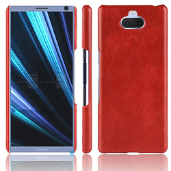 Wewoo Coque antichoc Litchi Texture PC + PU pour Sony Xperia 10 Plus (rouge)