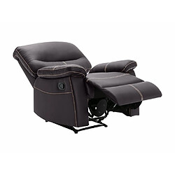 Acheter Vente-Unique Fauteuil relax en simili marron CANBY