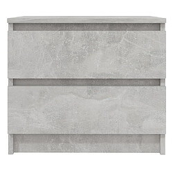 Avis Maison Chic Table de chevet Table de Nuit Meuble de Rangement Gris béton 50x39x43,5 cm Aggloméré