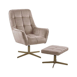 Beliani Fauteuil MOLLE Velours Beige 