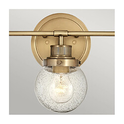 Elstead Lighting Applique murale Salle de bains Hinkley Acier,verre grainé transparent Laiton Héritage