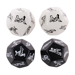 4pcs D12 Dés de Jeu de Discothèque pour Amoureux des Couples Adultes pas cher