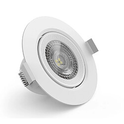 Inspired Downlight encastré rond réglable, 2,5 'SCO 7W Blanc naturel 4000K, 560lm, Inc. Driver