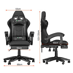 Acheter RATTANTREE Chaise de Gaming avec Repose-Pied, Chaise Gaming Racing, Dossier Inclinable à 155, Avec support lombaire, Fauteuil gamer Ergonomique, Siege Gaming avec Appui-tête, Noir