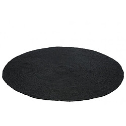 Dansmamaison Tapis Rond Jute Noir