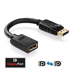 PureInstall pi175Adaptateur DisplayPort mâle vers DisplayPort Femelle Noir