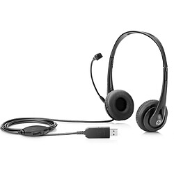 Stereo USB Headset HP - Micro-casque - sur-oreille - filaire - USB - black jack - pour Chromebook 11 G8, 11A G8, 14 G6, Chromebook Enterprise 14 G6, Chromebook x360