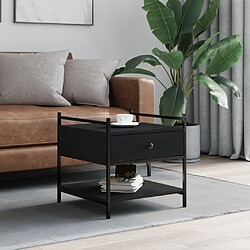 Maison Chic Table basse,Table Console Table d'appoint, Table pour salon noir 50x50x50 cm bois d'ingénierie -MN57006