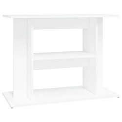 vidaXL Support pour aquarium blanc 80x35x60 cm bois d'ingénierie