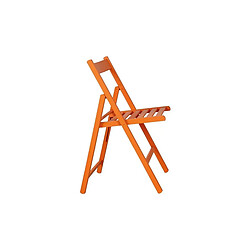 Italiadoc Chaise pliante en bois orange.