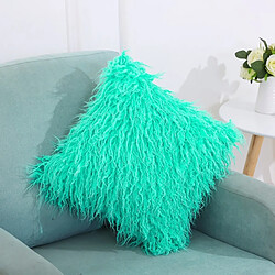 Wewoo Coussin de voyage Velvet Long En Peluche Couverture Populaire Carré Furry Maison Lit Décoration Taie D'oreiller, Taille: 45 x 45 cm (Vert)