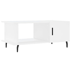 Maison Chic Table basse,Table Console Table d'appoint, Table pour salon blanc 90x50x40 cm bois d'ingénierie -MN33209