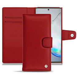 Housse cuir Samsung Galaxy Note10 - Rabat portefeuille - Rouge ( Nappa - Pantone #d50032 ) - NOREVE