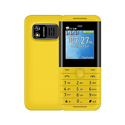 Mini Téléphone Portable Triple SIM Bluetooth FM Batterie Longue Durée 600mAh Jaune YONIS