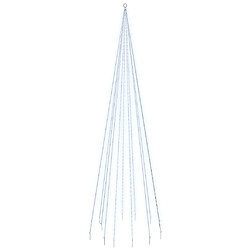 vidaXL Sapin de Noël sur mât de drapeau 732 LED Blanc froid 500 cm