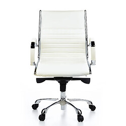 Siège de bureau / Fauteuil de direction PARMA 10, cuir crème, chromé hjh OFFICE